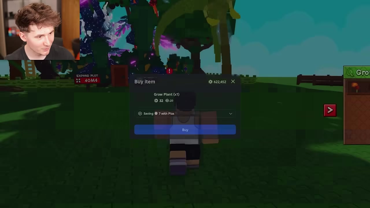 Skip the grow timer with Robux