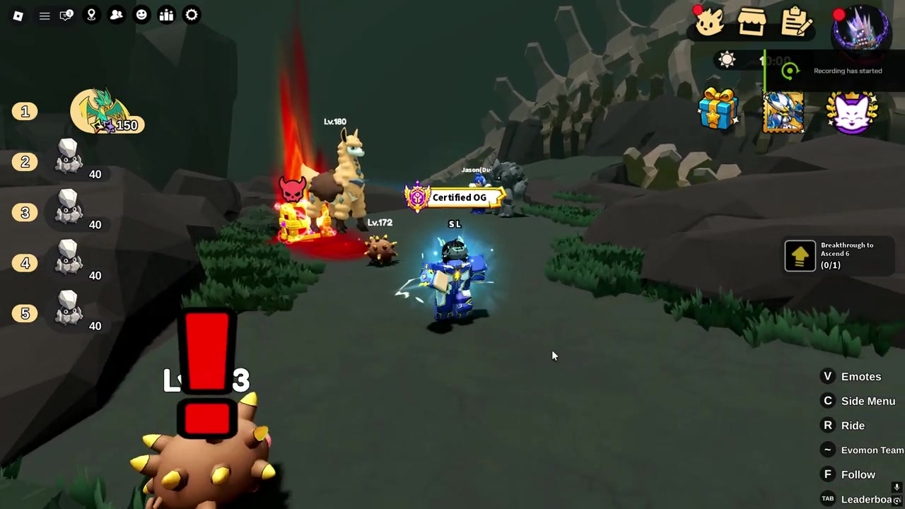 Use level 40 as a practical target