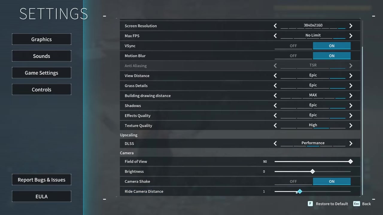 Increase Ride Camera Distance