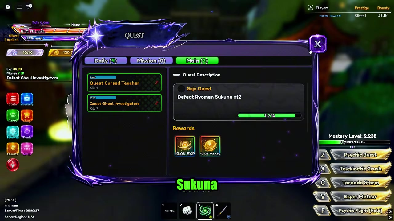 Defeat Sukuna 12 times