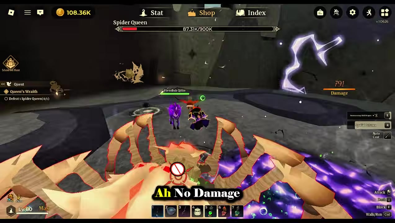 Kill Venom Spider King repeatedly