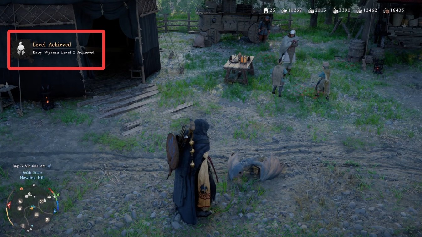 Baby Wyvern growth level 2 completed in Crimson Desert