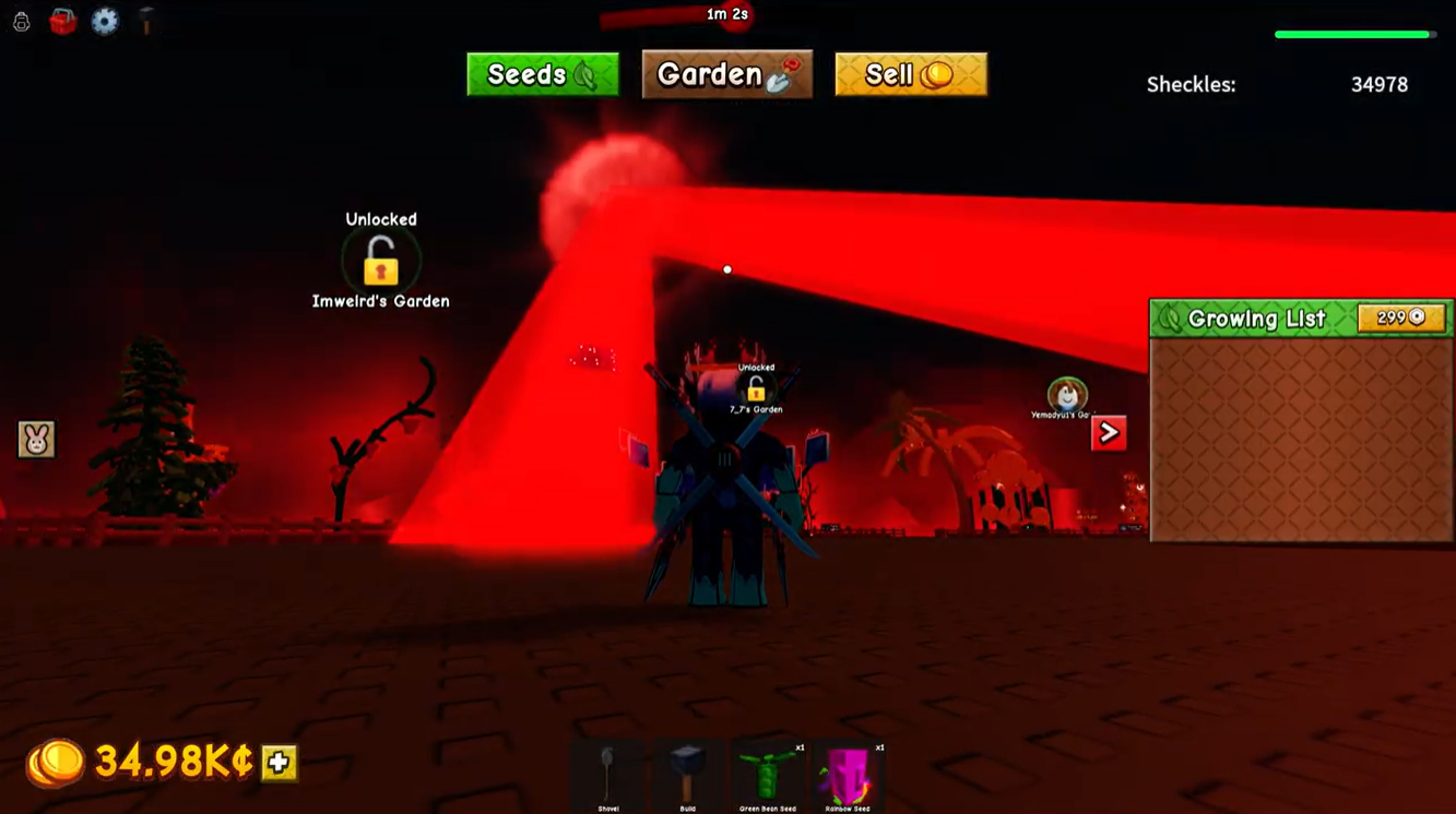 Blood moon event in grow a garden 2