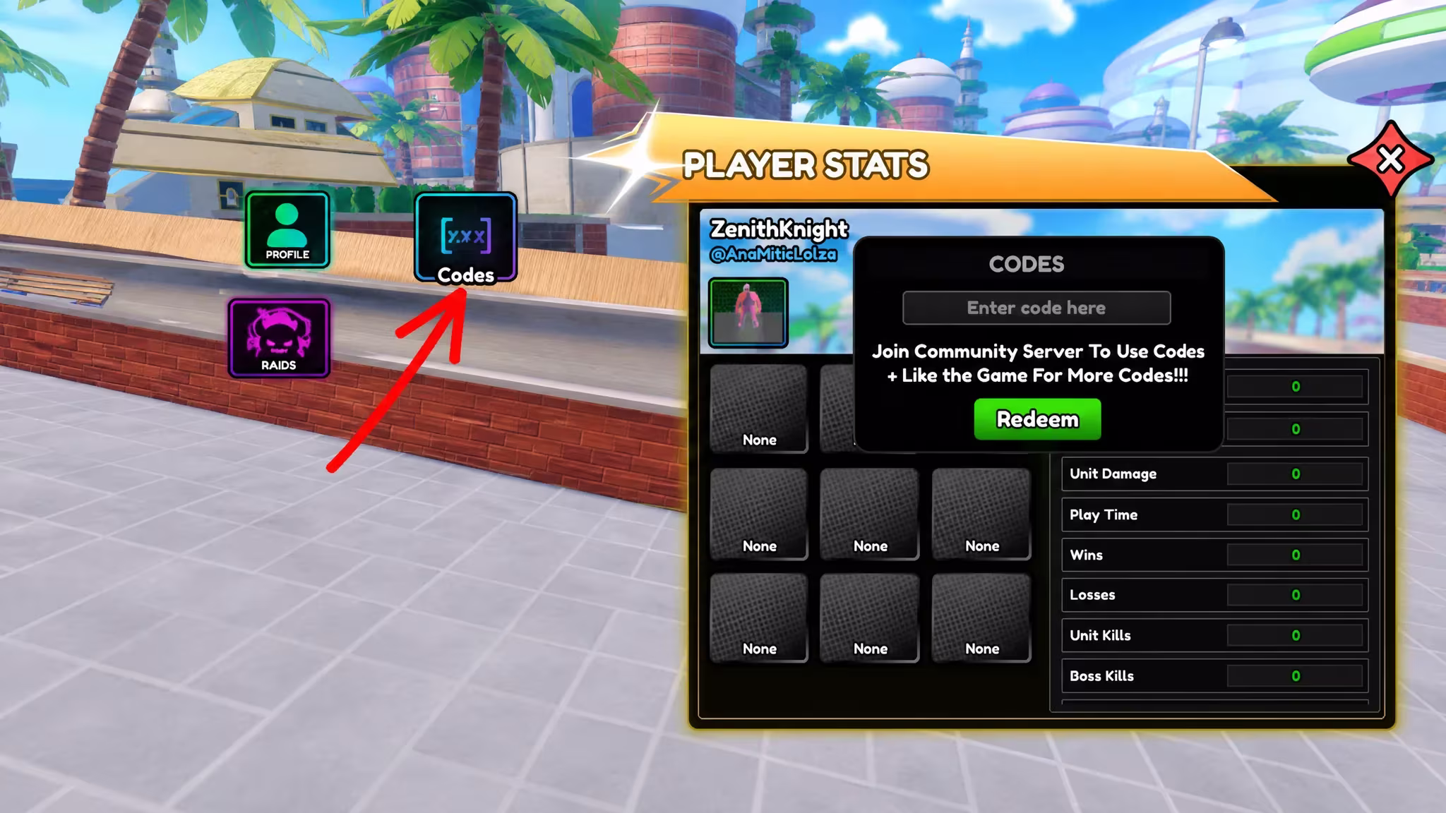 How to redeem codes in Anime Battle Front