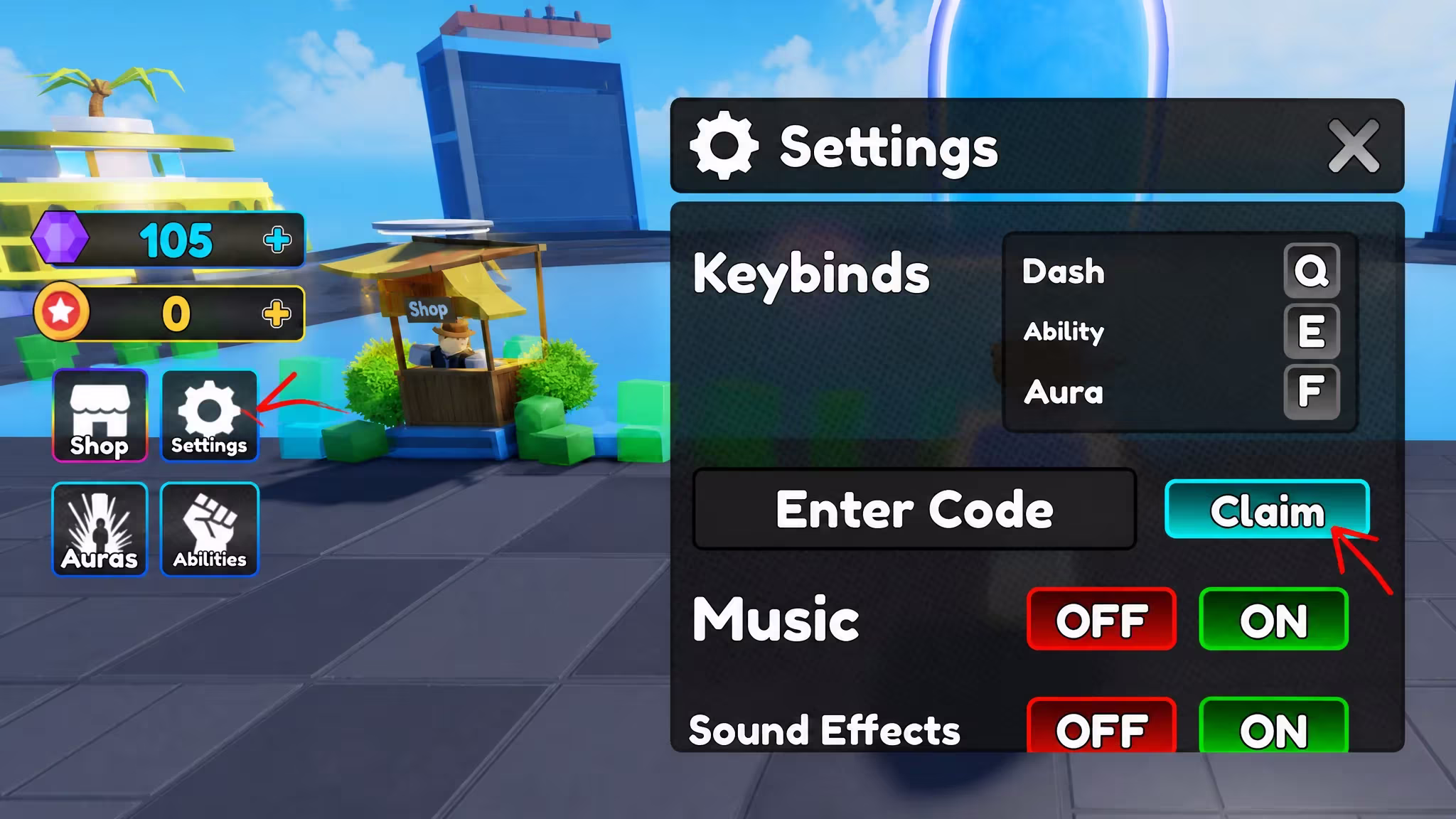Aura Battles codes redeem option