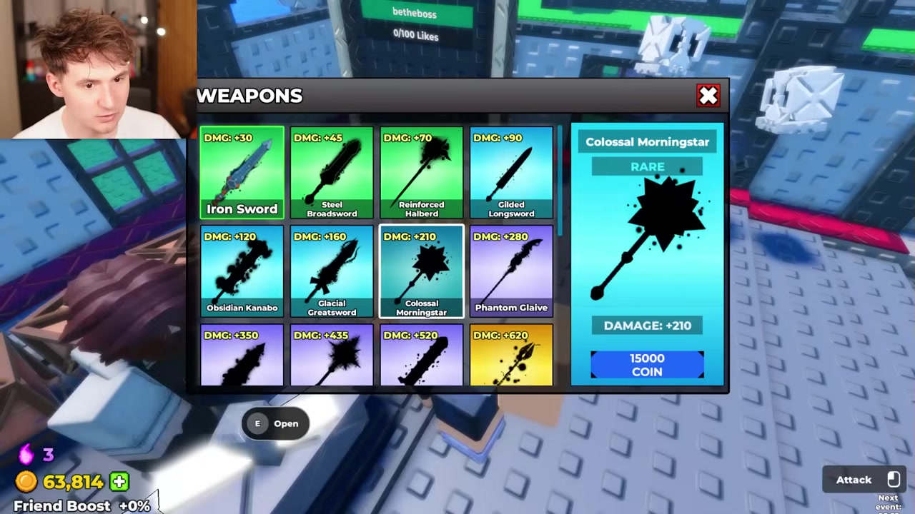 Buy your first better weapon