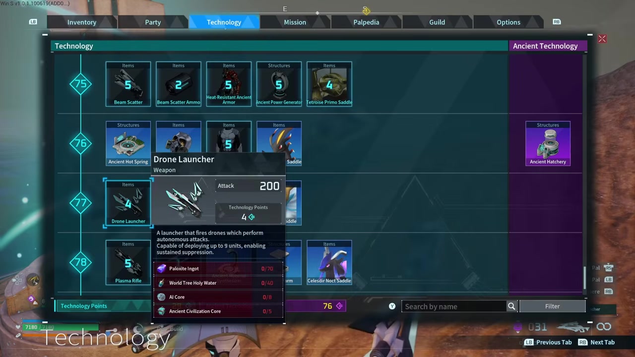 Unlock and equip the Drone Launcher