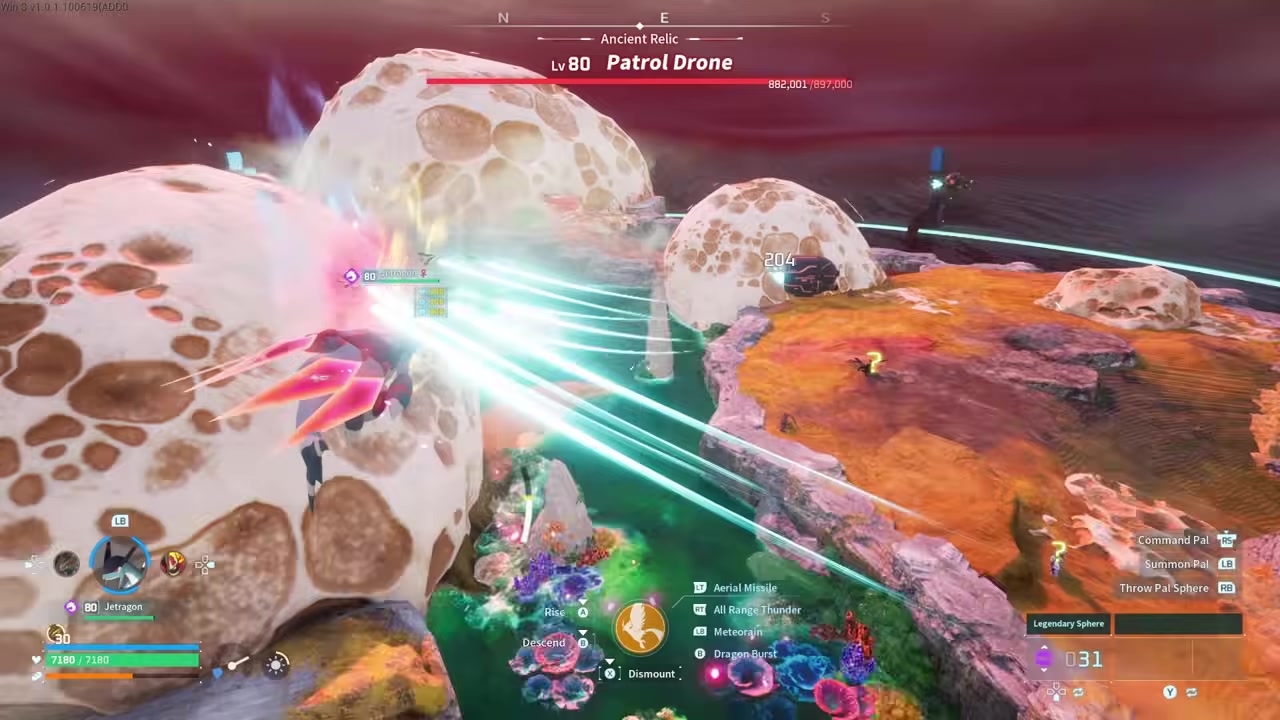 Strafe them toward solid terrain