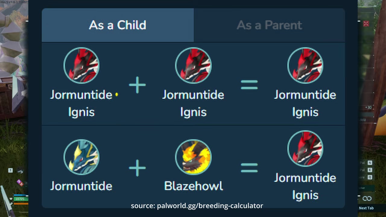 Choose the Jormuntide Ignis breeding pair