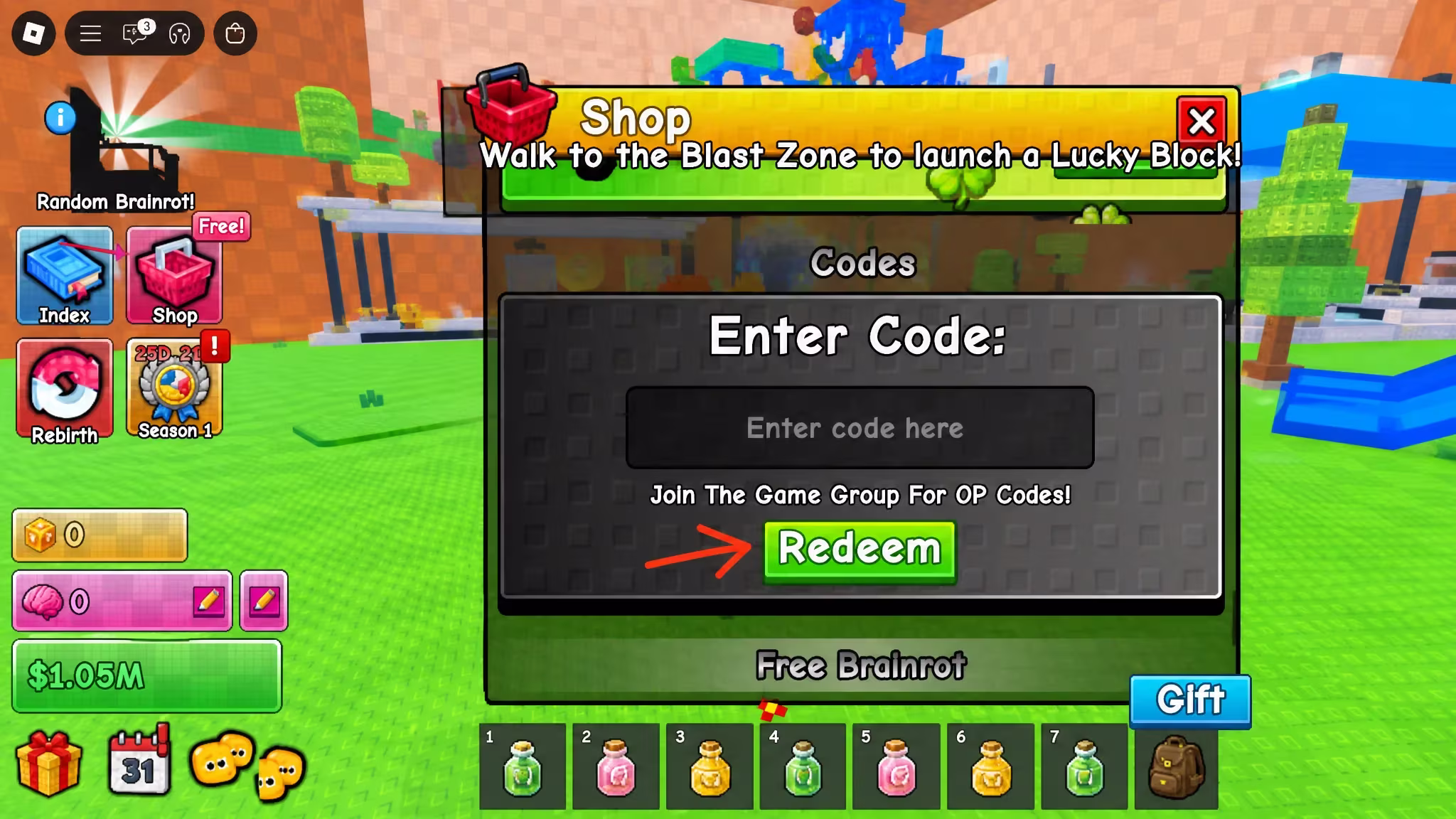 redeem Brainblast a Lucky Block Codes