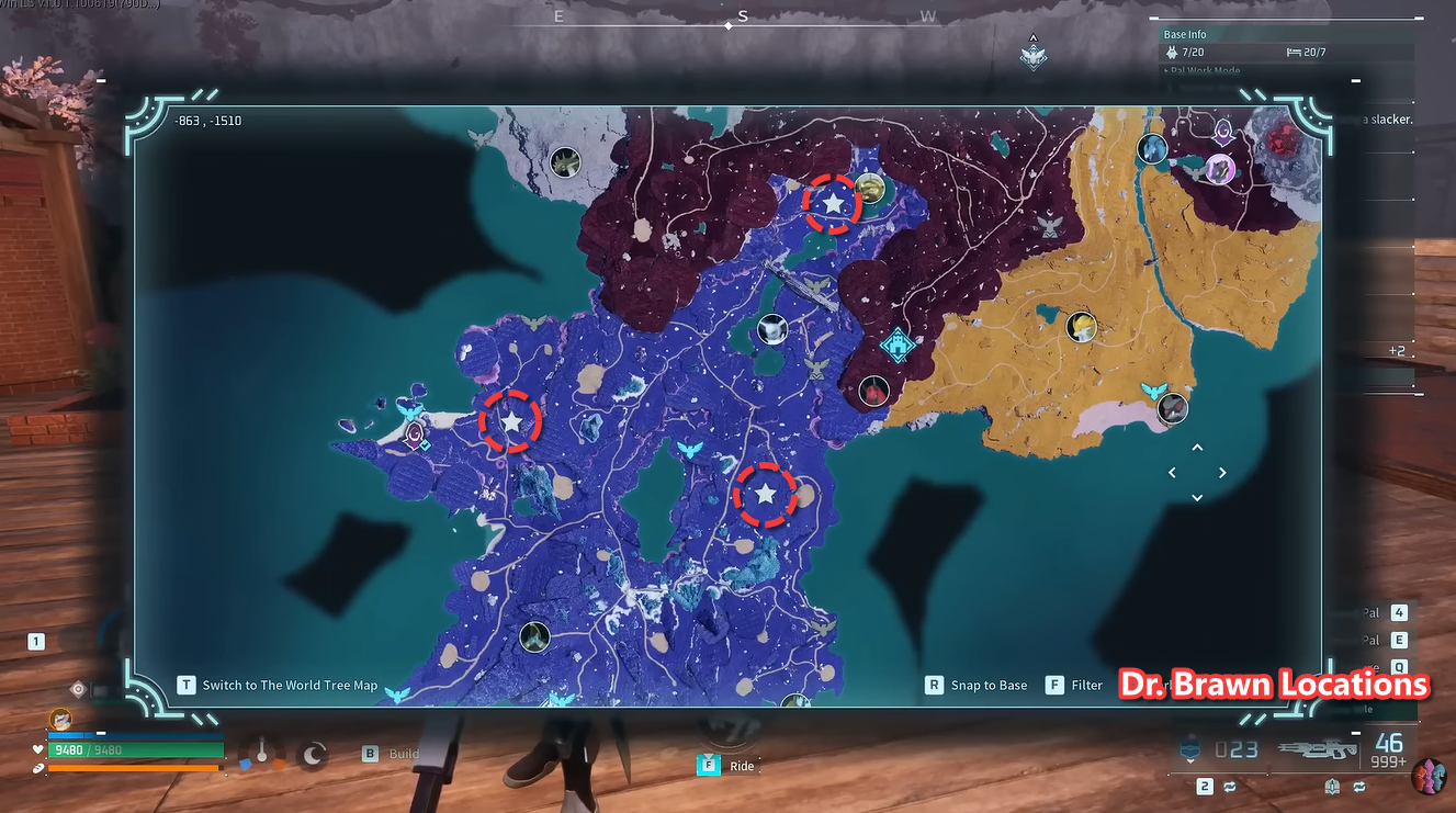 Dr. Brawn spawn location - Image credit: Pocketpair / RageGamingVideos YouTube