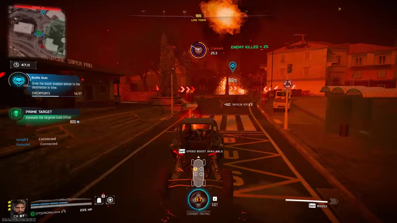 Use the prompted speed boost