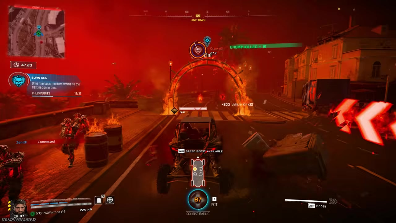 Enter the bomb-rigged vehicle