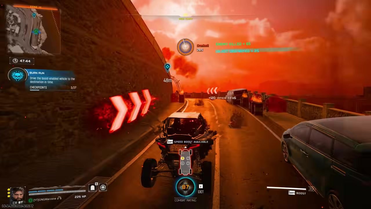 Run over Fear enemies