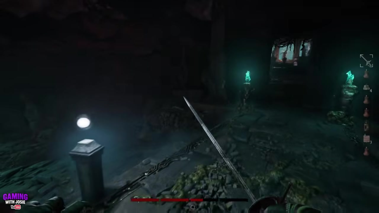 Search the ruined interior