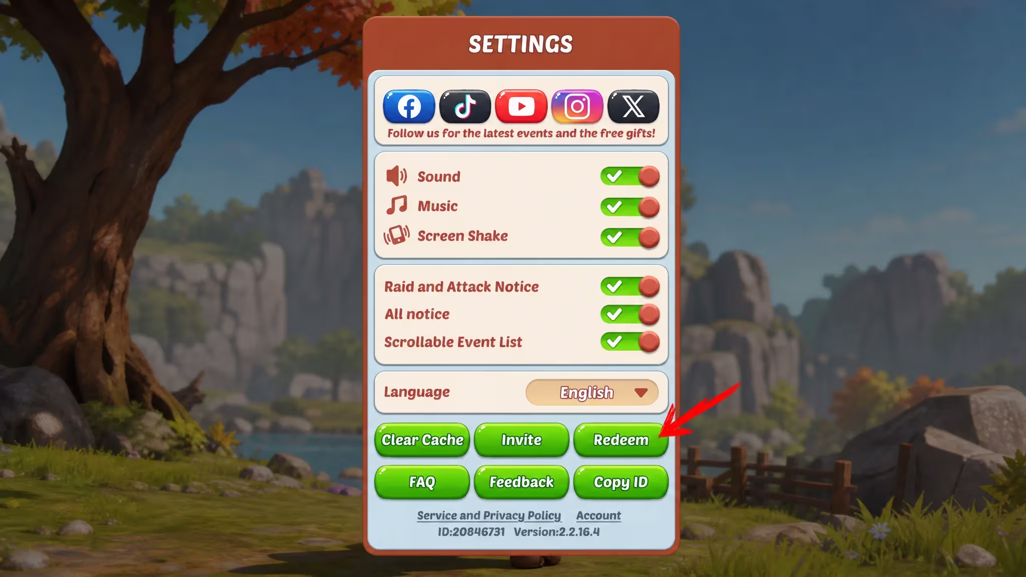 Redeem Code