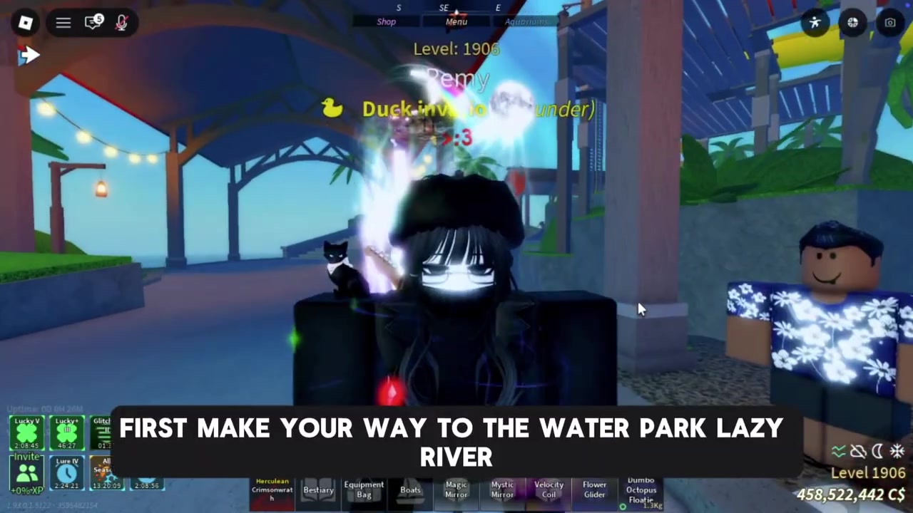 Go to the Waterpark lazy river
