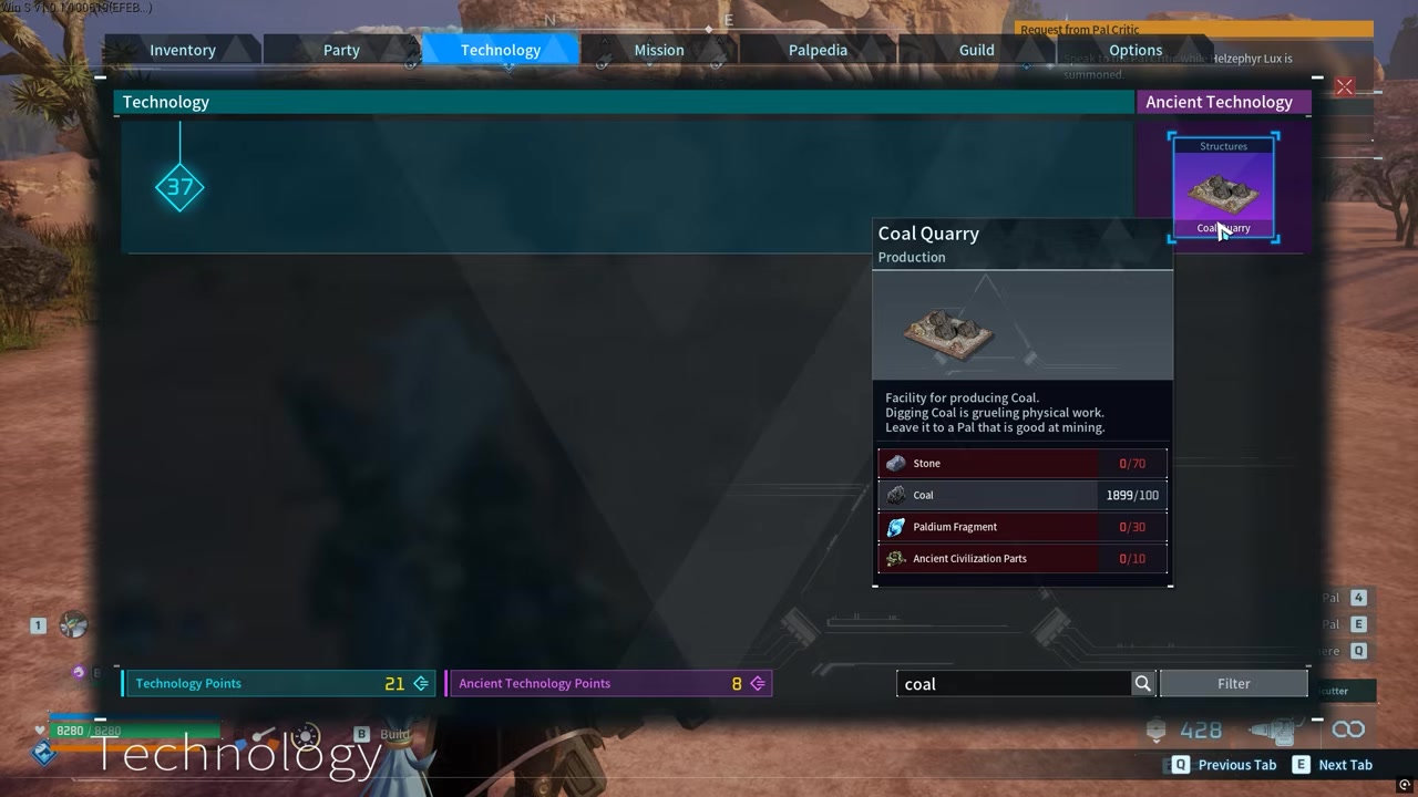 Build the quarry inside your base
