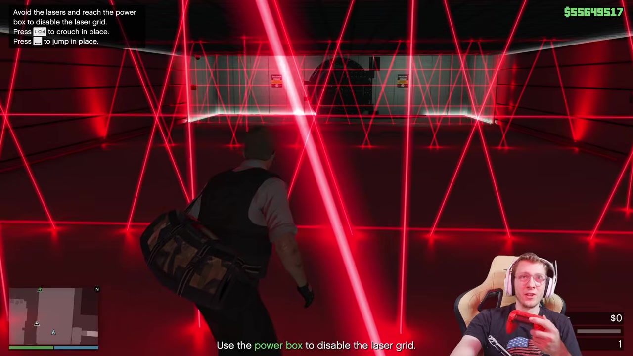 Cross the laser room