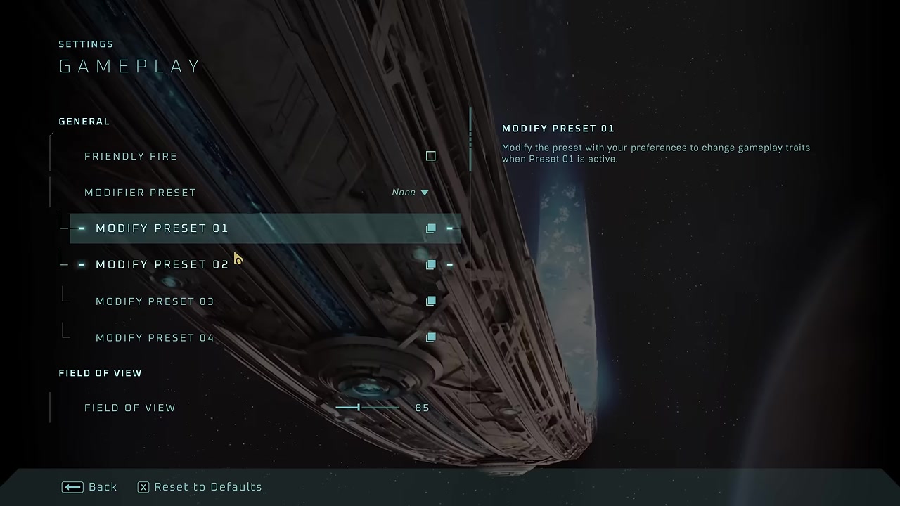Select the same preset