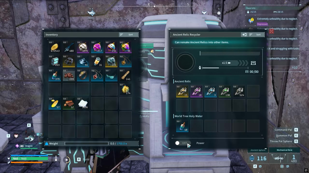 Activate the recycler