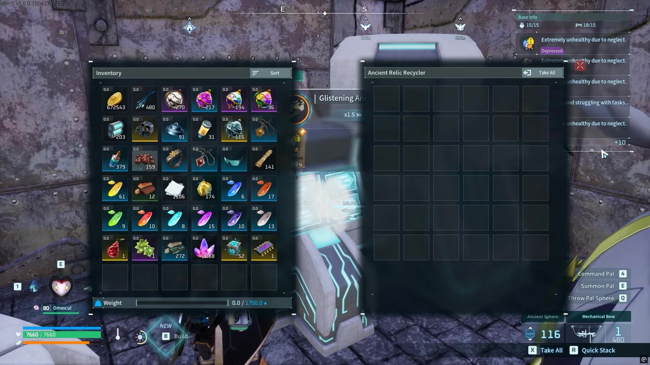 Clear the output inventory