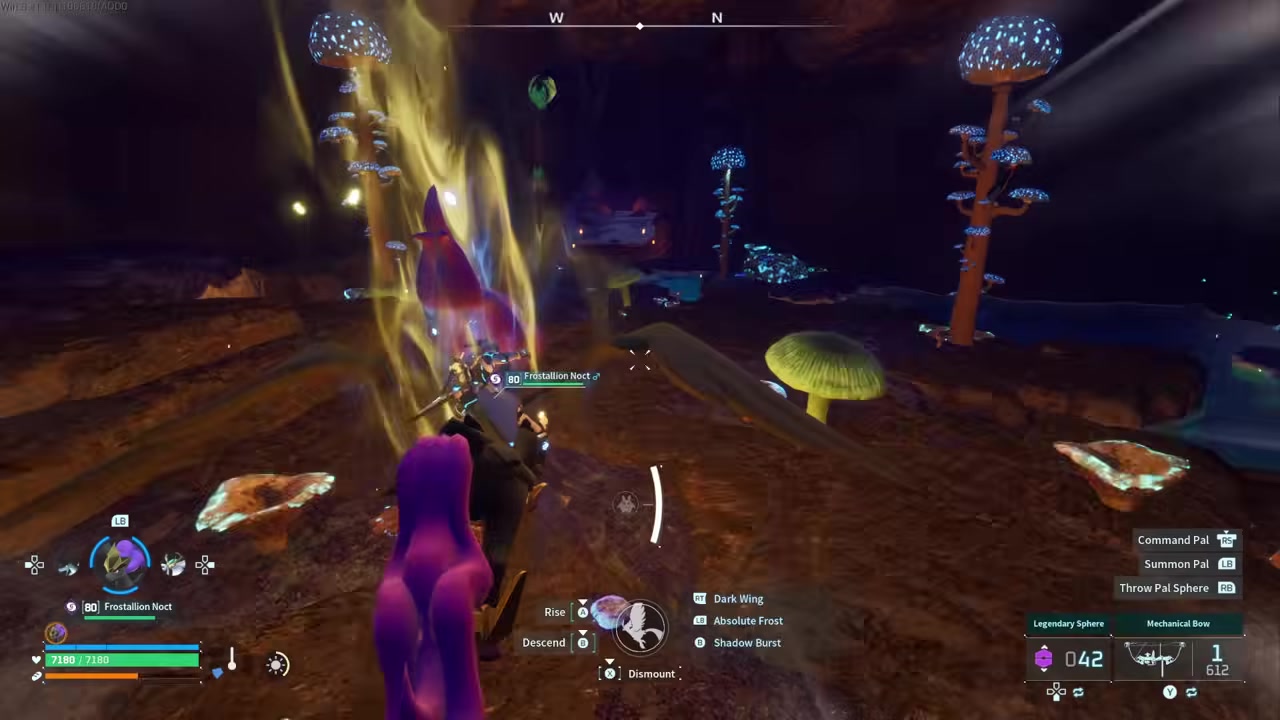 Turn left in the mushroom cave