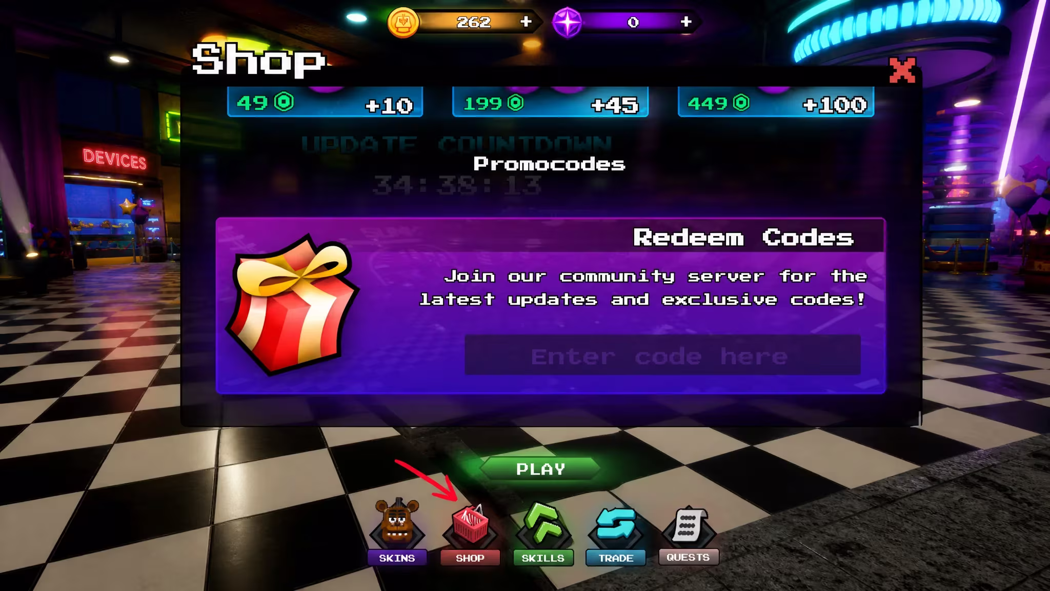 redeem Five Nights Hunted codes