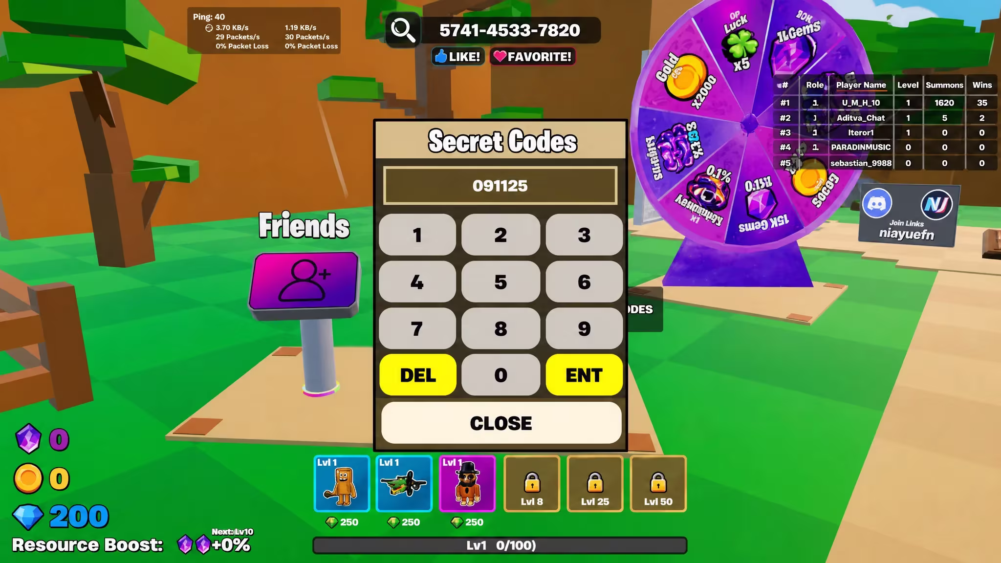 Fortnite Brainrot Tower Defense Codes