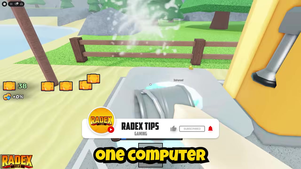 Checkpoint platform shows drains, computer, and Robux option