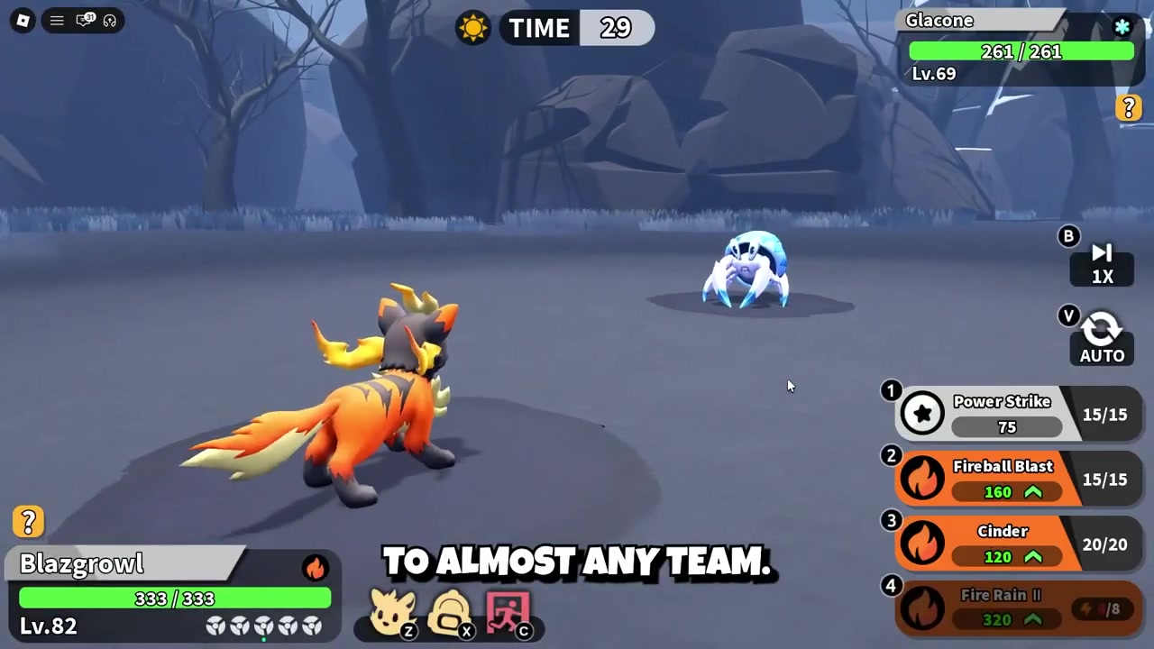 Psychic poison monster stands with corrosive smoke attack effects