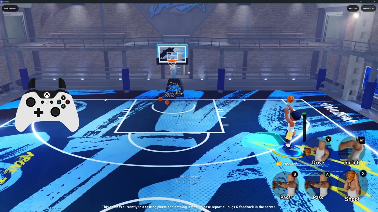Darren shoots while Seth Curry’s comparison appears on screen