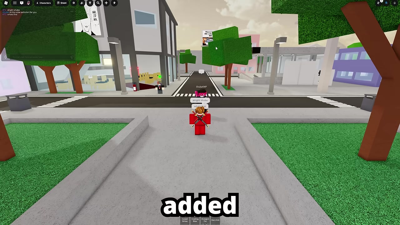 Players stand in the arena before testing the Hanami update.