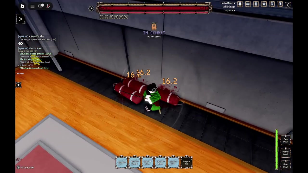 Three training dummies stand together as attacks hit all of them