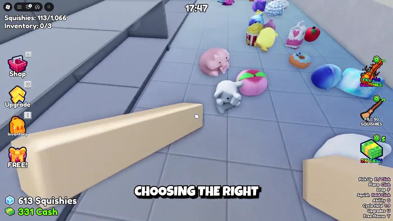 Upgrade menu shows cash options and early progression choices
