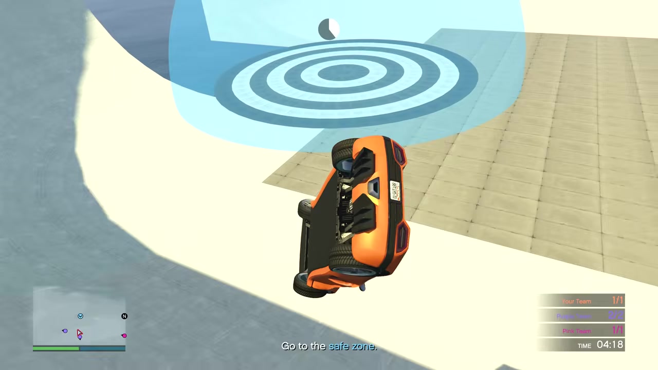 Players battle inside a shrinking circular arena zone
