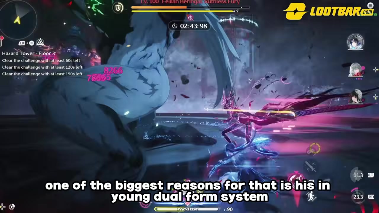 Yin-Yang combat forms glow around Jingran during an attack
