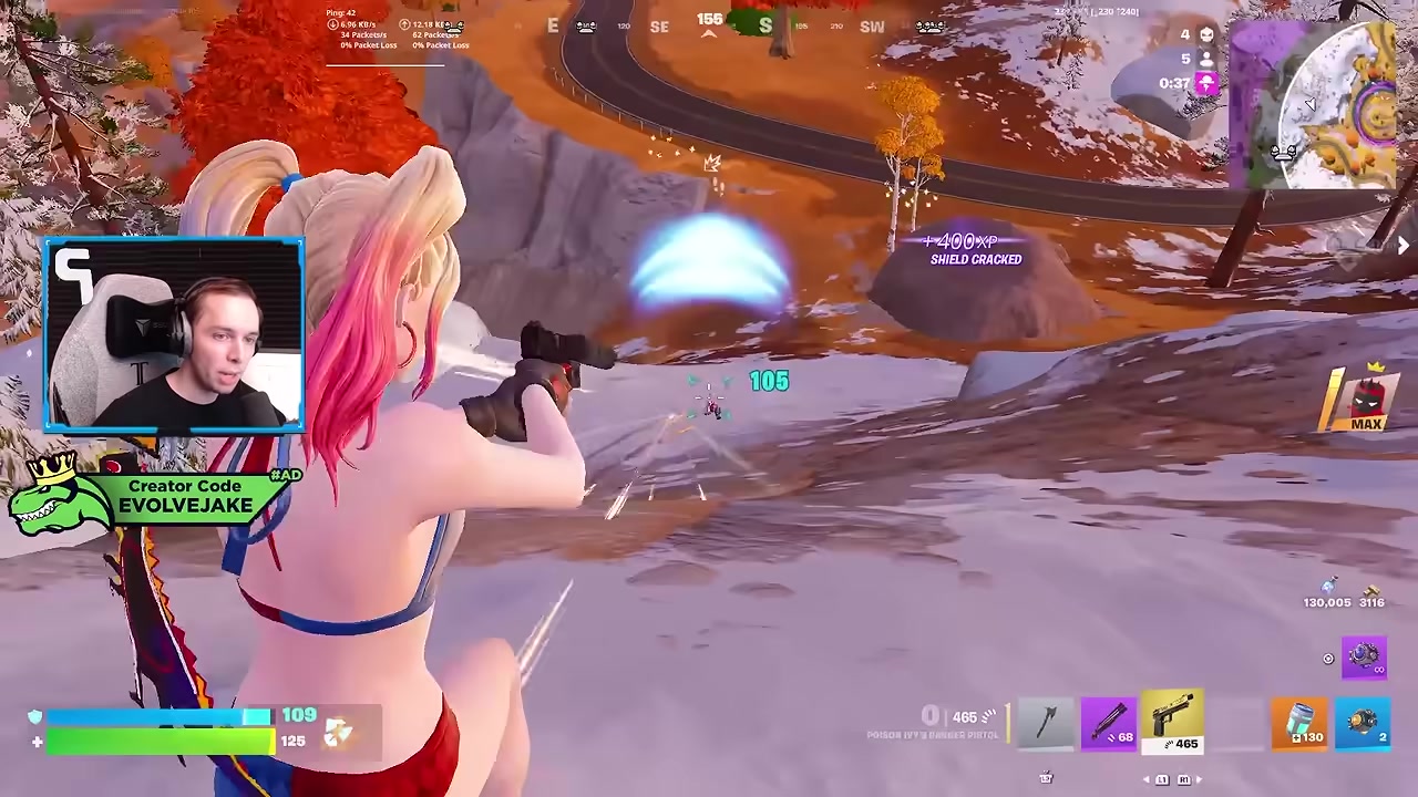 Poison Ivy Ranger Pistol stats appear beside gameplay footage