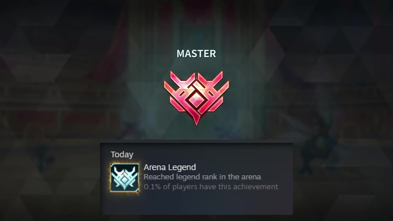 Legend rank badge appears on the arena ranking screen