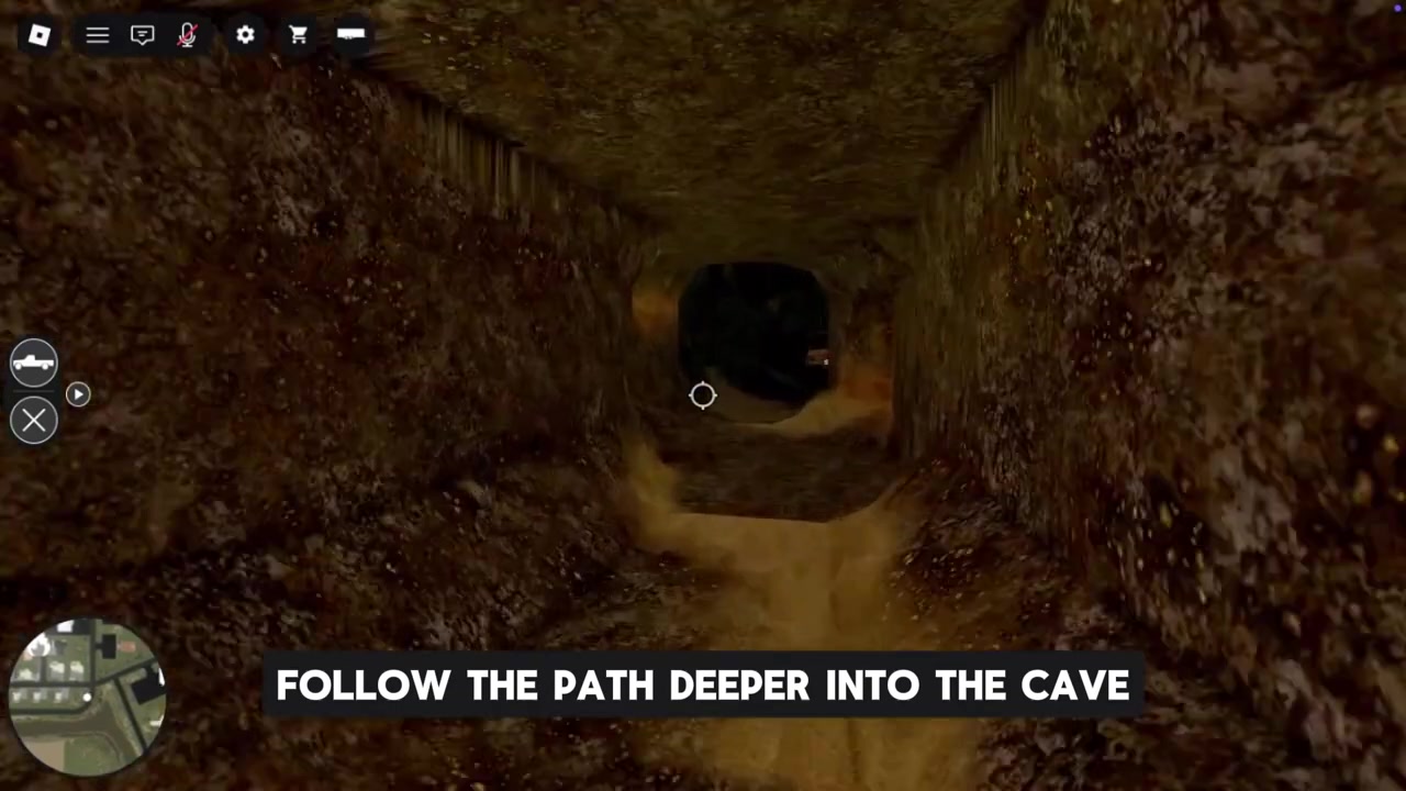 Hidden Hummer waits deep inside a dark cave tunnel