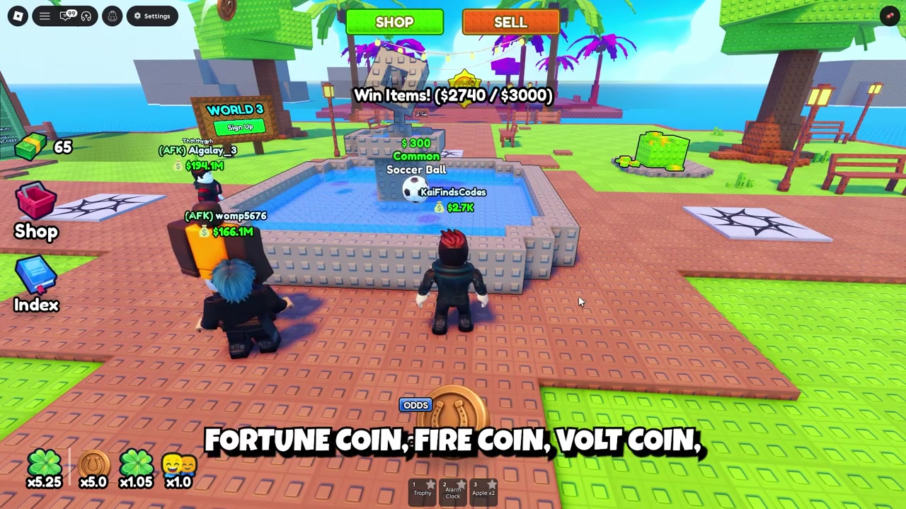 Coin shop menu shows higher-tier coins for purchase