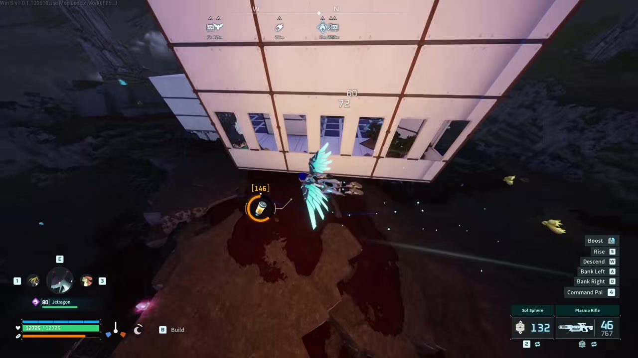 Flat circular clearing sits beside several resource nodes
