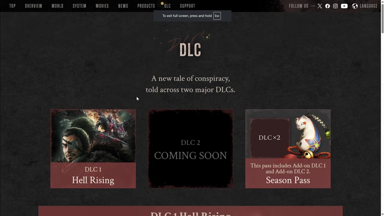Hell Rising DLC webpage shows release date and key details