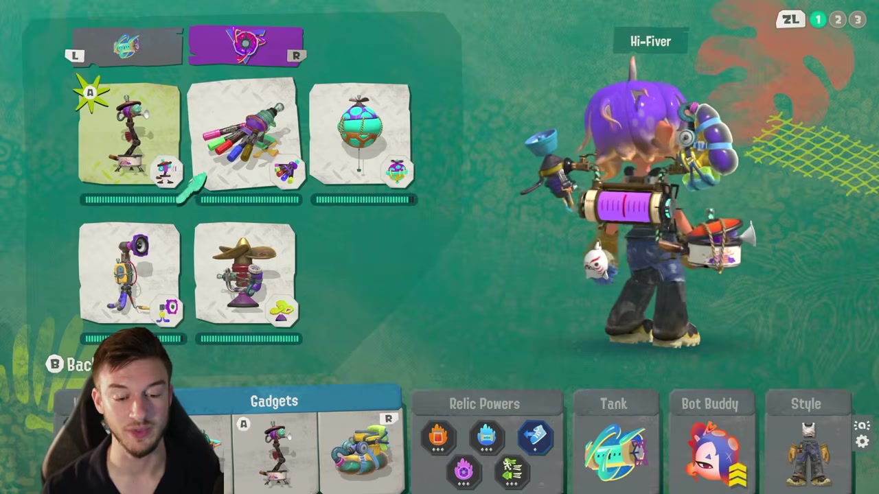 Upgrade screen shows double shot, knockback gas, and lingering spell