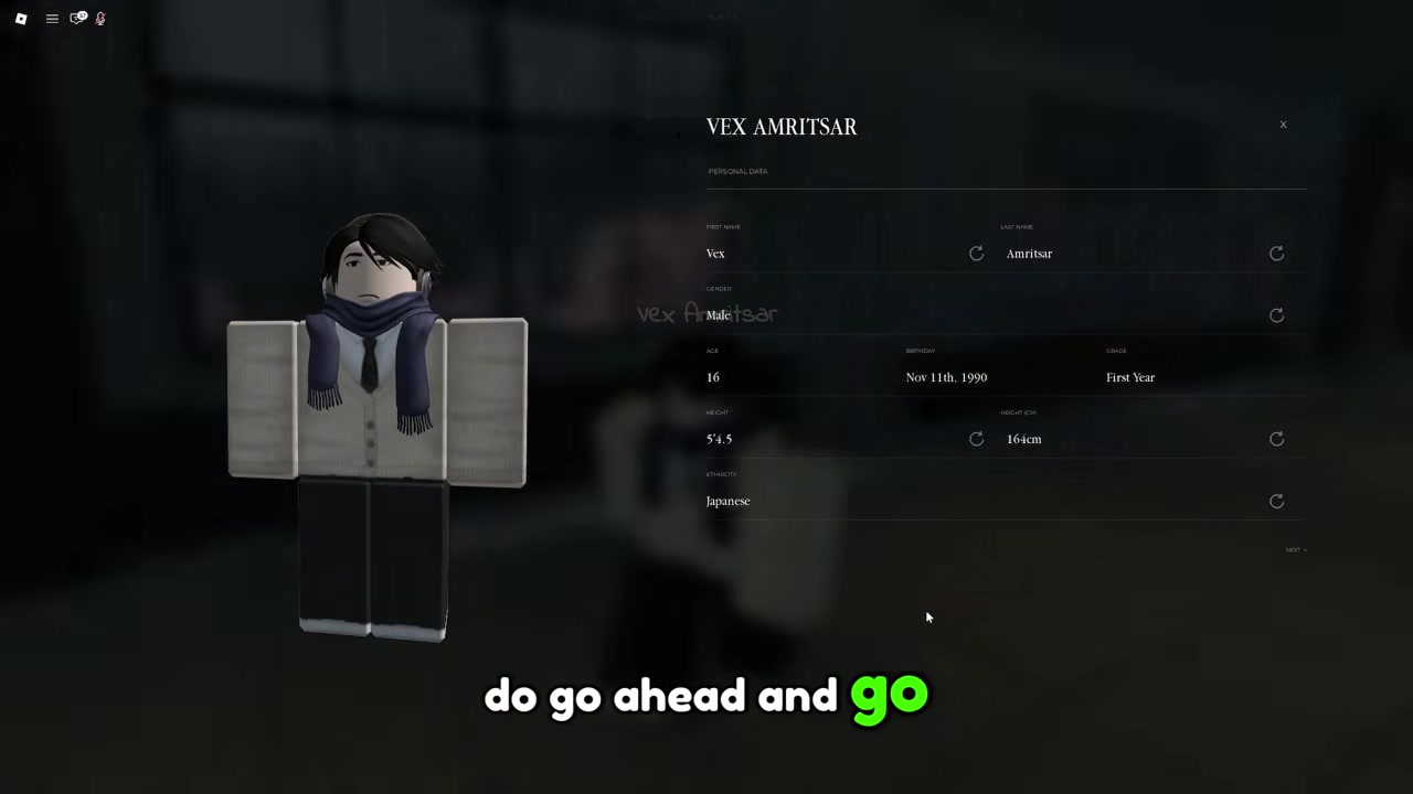 The Stats menu shows Height, Age, Style, Clothes, and Ethnicity