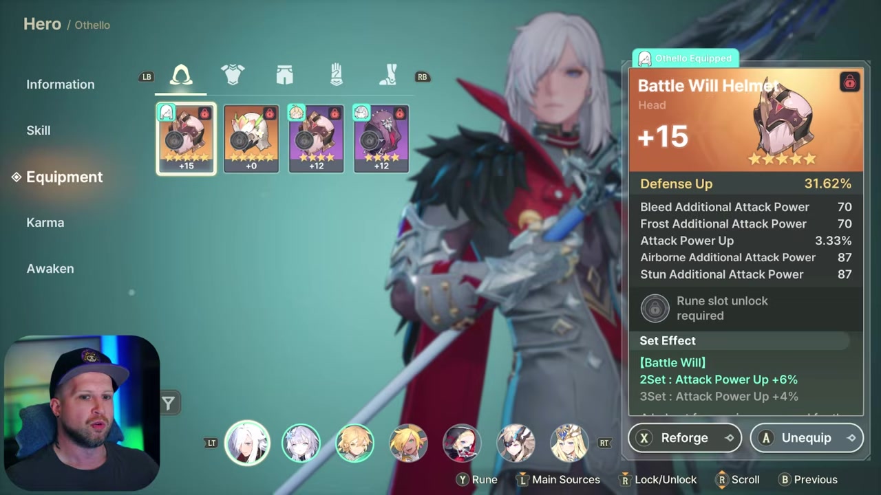 Reforging opens on max-level gear