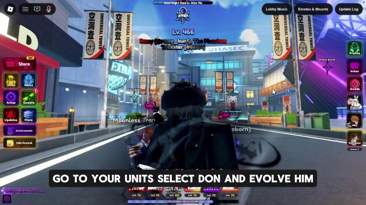 Select Don and evolve