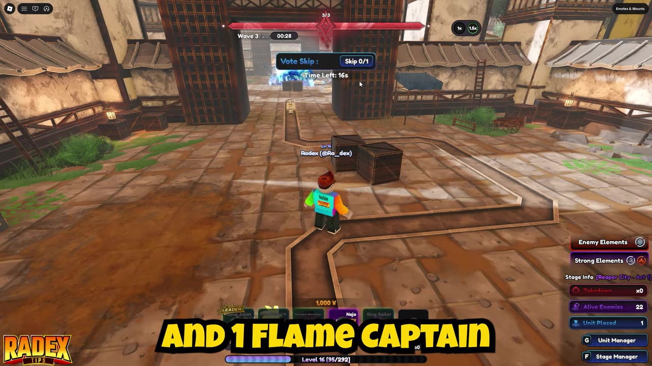 Use the Evolutions menu after collecting Flame Captain and his evolution item