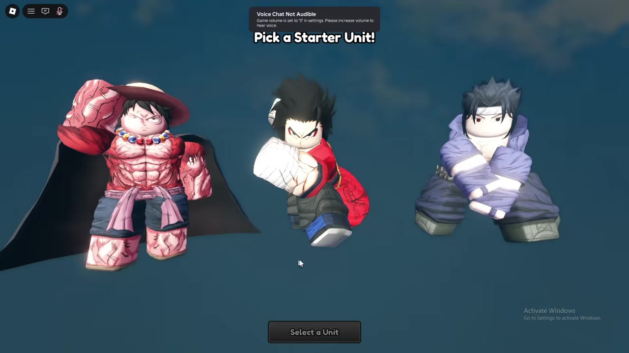 Pick a starter unit
