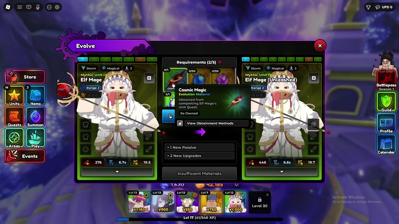Open her unit quest